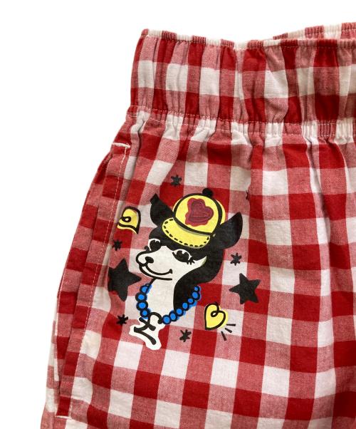 Vivienne Westwood home wear（ヴィヴィアンウエストウッド ホームウェア）Vivienne Westwood HOME WEAR (ヴィヴィアンウエストウッド ホームウェア) ホームウェアチェックショートパンツ レッド×ホワイト サイズ:Ｌの古着・服飾アイテム