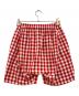 Vivienne Westwood HOME WEAR (ヴィヴィアンウエストウッド ホームウェア) ホームウェアチェックショートパンツ レッド×ホワイト サイズ:Ｌ：6000円