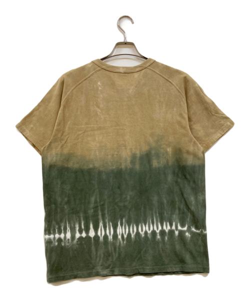 NIGEL CABOURN（ナイジェルケーボン）NIGEL CABOURN (ナイジェルケーボン) CHUSEN DYE/NEW BASIC T-SHIRT ベージュ×カーキ サイズ:50の古着・服飾アイテム