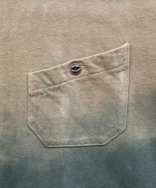 NIGEL CABOURN（ナイジェルケーボン）NIGEL CABOURN (ナイジェルケーボン) CHUSEN DYE/NEW BASIC T-SHIRT ベージュ×カーキ サイズ:50の古着・服飾アイテム