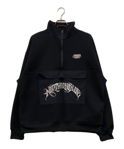 APHRODITEGANG BUDSPOOL（アフロディーテギャングホールディングス）APHRODITEGANG BUDSPOOL (アフロディーテギャングホールディングス) NORTHERN BLUE HALF ZIP TRACK JACKET ブラック サイズ:XXLの古着・服飾アイテム