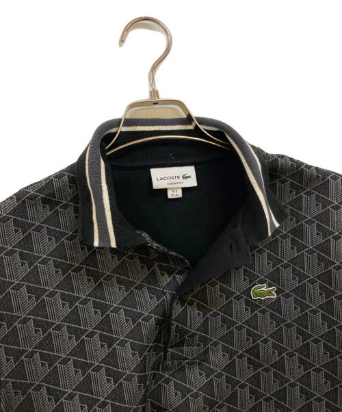 LACOSTE（ラコステ）LACOSTE (ラコステ) モノグラムジャガードポロシャツ グレー サイズ:XSの古着・服飾アイテム