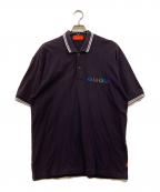 BEAMS×FRED PERRYビームス×フレッドペリー）の古着「4連ロゴポロシャツ」｜パープル