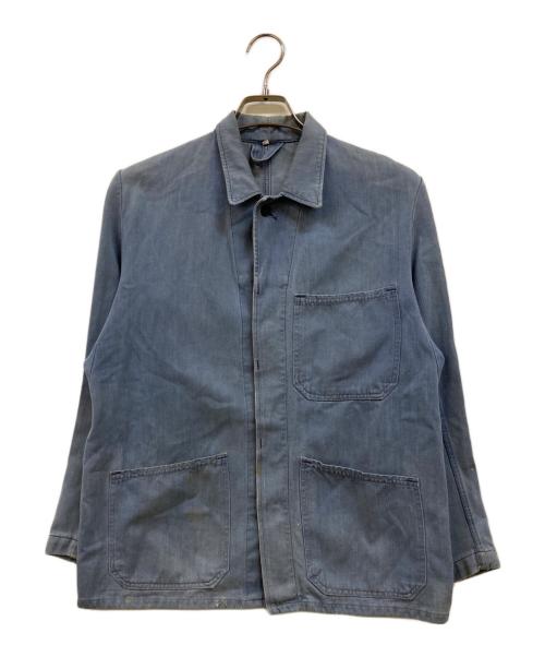 French Wrok（フレンチ ワーク）French Wrok (フレンチ ワーク) コットンツイルワークジャケット ブルー サイズ:46の古着・服飾アイテム