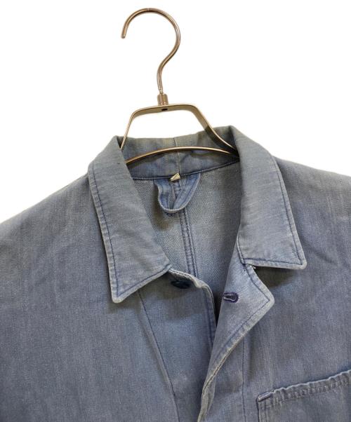 French Wrok（フレンチ ワーク）French Wrok (フレンチ ワーク) コットンツイルワークジャケット ブルー サイズ:46の古着・服飾アイテム
