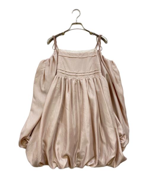 Lily Brown（リリーブラウン）Lily Brown (リリーブラウン) バルーンミニドレス ピンク サイズ:Fの古着・服飾アイテム