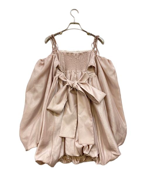 Lily Brown（リリーブラウン）Lily Brown (リリーブラウン) バルーンミニドレス ピンク サイズ:Fの古着・服飾アイテム
