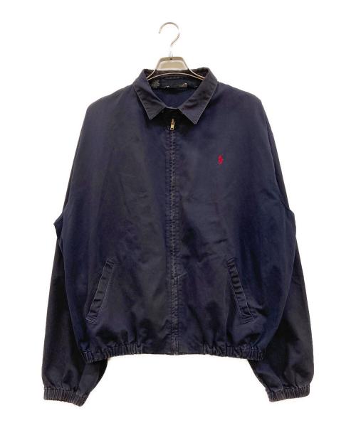 POLO RALPH LAUREN（ポロ・ラルフローレン）POLO RALPH LAUREN (ポロ・ラルフローレン) 80-90's ポニー刺繍 チンスト付 スイングトップ ネイビー サイズ:XLの古着・服飾アイテム