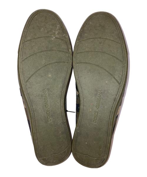 DOLCE & GABBANA（ドルチェ＆ガッバーナ）DOLCE & GABBANA (ドルチェ＆ガッバーナ) カモフラキャンバススニーカー カーキ サイズ:9の古着・服飾アイテム