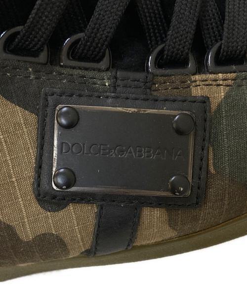 DOLCE & GABBANA（ドルチェ＆ガッバーナ）DOLCE & GABBANA (ドルチェ＆ガッバーナ) カモフラキャンバススニーカー カーキ サイズ:9の古着・服飾アイテム