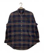RALPH LAURENラルフローレン）の古着「BIG SHIRT チェックシャツ」｜ネイビー