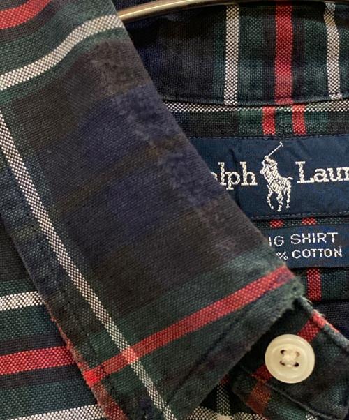 RALPH LAUREN（ラルフローレン）RALPH LAUREN (ラルフローレン) BIG SHIRT チェックシャツ ネイビー サイズ:Ｍの古着・服飾アイテム