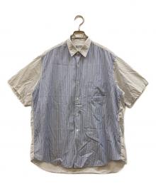 COMME des GARCONS HOMME（コムデギャルソン オム）の古着「切替ストライプシャツ」｜ブルー×グレー
