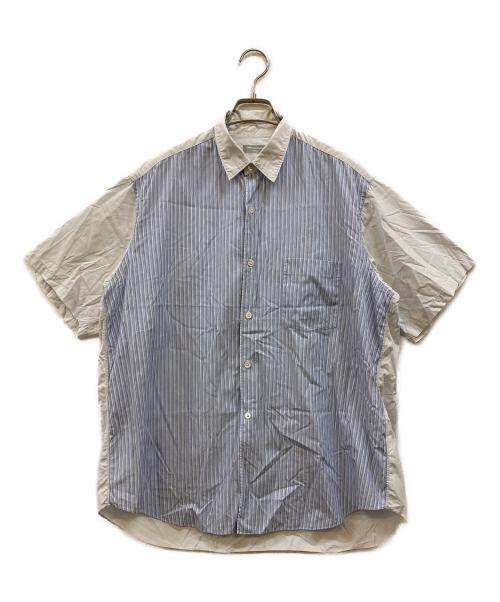 COMME des GARCONS HOMME（コムデギャルソン オム）COMME des GARCONS HOMME (コムデギャルソン オム) 切替ストライプシャツ ブルー×グレー サイズ:-の古着・服飾アイテム