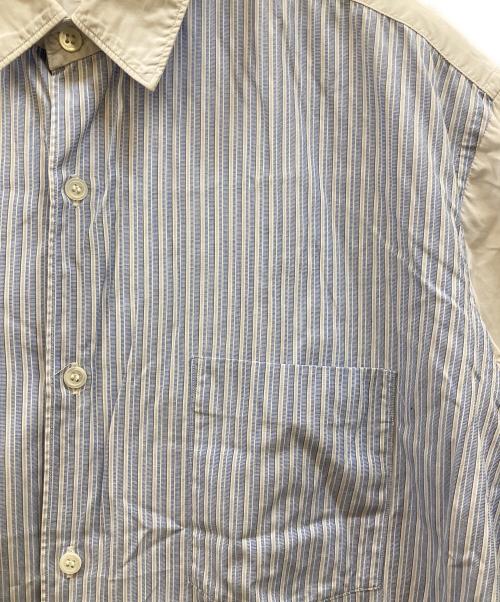 COMME des GARCONS HOMME（コムデギャルソン オム）COMME des GARCONS HOMME (コムデギャルソン オム) 切替ストライプシャツ ブルー×グレー サイズ:-の古着・服飾アイテム