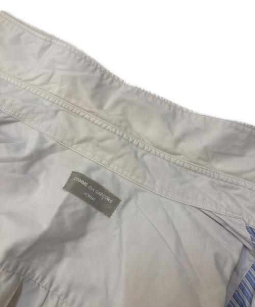 COMME des GARCONS HOMME（コムデギャルソン オム）COMME des GARCONS HOMME (コムデギャルソン オム) 切替ストライプシャツ ブルー×グレー サイズ:-の古着・服飾アイテム