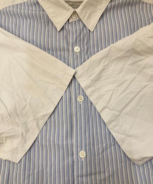 COMME des GARCONS HOMME（コムデギャルソン オム）COMME des GARCONS HOMME (コムデギャルソン オム) 切替ストライプシャツ ブルー×グレー サイズ:-の古着・服飾アイテム