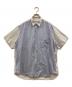 COMME des GARCONS HOMME（コムデギャルソン オム）の古着「切替ストライプシャツ」｜ブルー×グレー
