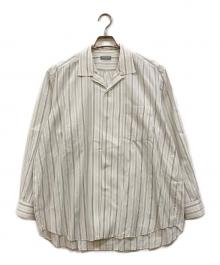 COMME des GARCONS HOMME（コムデギャルソン オム）の古着「オープンカラーストライプシャツ」｜ホワイト
