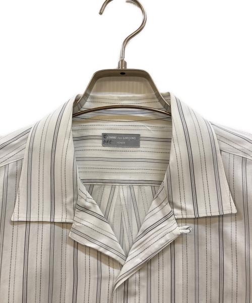 COMME des GARCONS HOMME（コムデギャルソン オム）COMME des GARCONS HOMME (コムデギャルソン オム) オープンカラーストライプシャツ ホワイト サイズ:-の古着・服飾アイテム