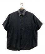 COMME des GARCONS HOMME PLUSコムデギャルソンオムプリュス）の古着「切替カラー半袖シャツ」｜ブラック