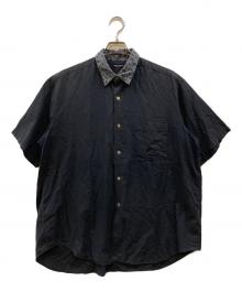 COMME des GARCONS HOMME PLUS（コムデギャルソンオムプリュス）の古着「切替カラー半袖シャツ」｜ブラック