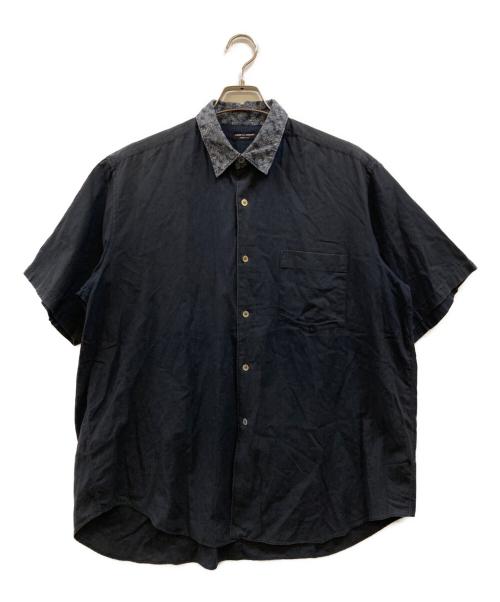 COMME des GARCONS HOMME PLUS（コムデギャルソンオムプリュス）COMME des GARCONS HOMME PLUS (コムデギャルソンオムプリュス) 切替カラー半袖シャツ ブラック サイズ:- (実寸参照)の古着・服飾アイテム