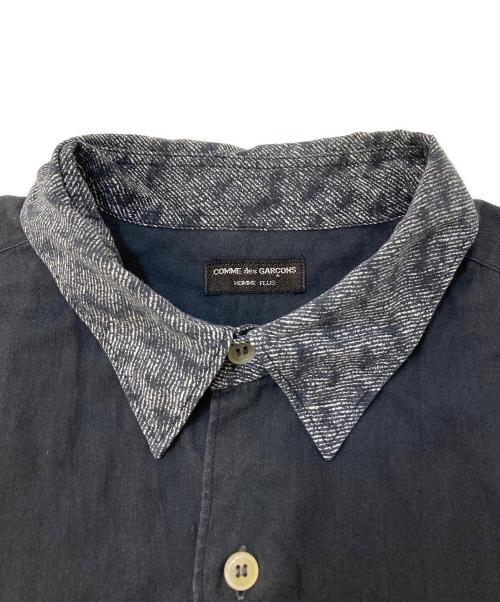 COMME des GARCONS HOMME PLUS（コムデギャルソンオムプリュス）COMME des GARCONS HOMME PLUS (コムデギャルソンオムプリュス) 切替カラー半袖シャツ ブラック サイズ:- (実寸参照)の古着・服飾アイテム