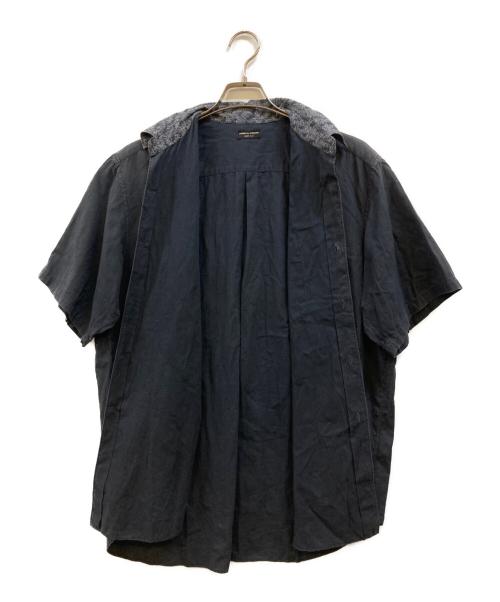 COMME des GARCONS HOMME PLUS（コムデギャルソンオムプリュス）COMME des GARCONS HOMME PLUS (コムデギャルソンオムプリュス) 切替カラー半袖シャツ ブラック サイズ:- (実寸参照)の古着・服飾アイテム
