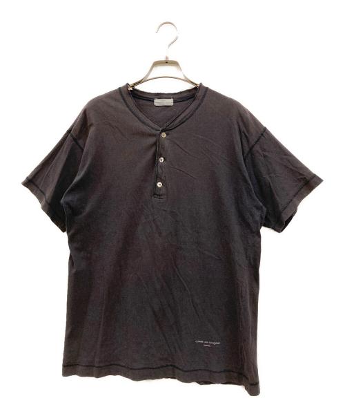 COMME des GARCONS HOMME（コムデギャルソン オム）COMME des GARCONS HOMME (コムデギャルソン オム) ヘンリーネックカットソー ブラック サイズ:- (実寸参照)の古着・服飾アイテム
