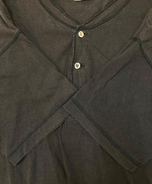 COMME des GARCONS HOMME（コムデギャルソン オム）COMME des GARCONS HOMME (コムデギャルソン オム) ヘンリーネックカットソー ブラック サイズ:- (実寸参照)の古着・服飾アイテム