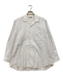 COMME des GARCONS HOMME（コムデギャルソン オム）の古着「ストライプオープンカラーシャツ」｜ホワイト