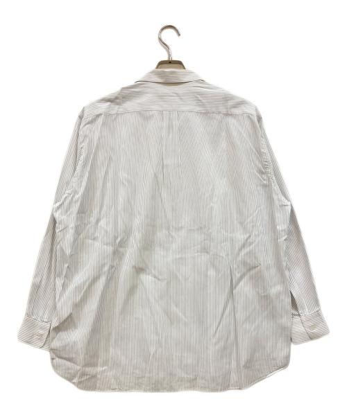 COMME des GARCONS HOMME（コムデギャルソン オム）COMME des GARCONS HOMME (コムデギャルソン オム) ストライプオープンカラーシャツ ホワイト サイズ:- (実寸参照)の古着・服飾アイテム