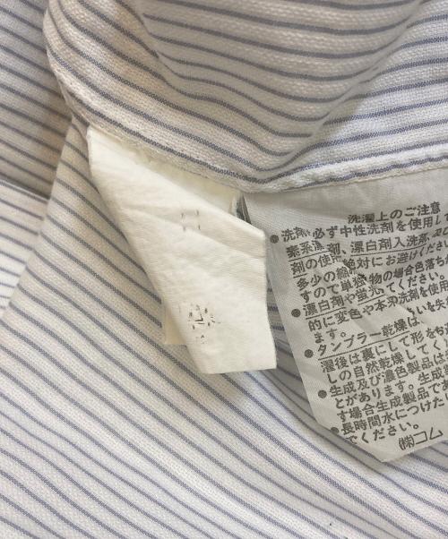 COMME des GARCONS HOMME（コムデギャルソン オム）COMME des GARCONS HOMME (コムデギャルソン オム) ストライプオープンカラーシャツ ホワイト サイズ:- (実寸参照)の古着・服飾アイテム