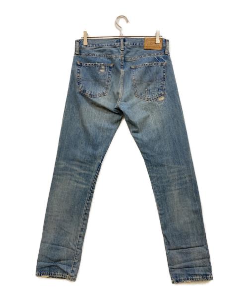 POLO RALPH LAUREN（ポロ・ラルフローレン）POLO RALPH LAUREN (ポロ・ラルフローレン) ダメージ加工デニムパンツ インディゴ サイズ:W29×L32の古着・服飾アイテム