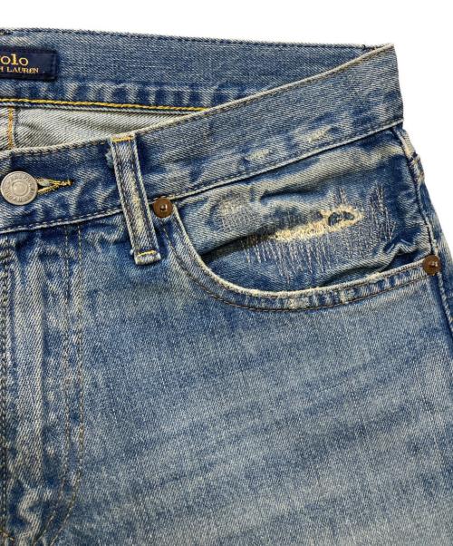 POLO RALPH LAUREN（ポロ・ラルフローレン）POLO RALPH LAUREN (ポロ・ラルフローレン) ダメージ加工デニムパンツ インディゴ サイズ:W29×L32の古着・服飾アイテム