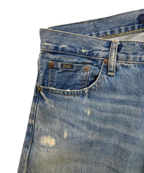 POLO RALPH LAUREN（ポロ・ラルフローレン）POLO RALPH LAUREN (ポロ・ラルフローレン) ダメージ加工デニムパンツ インディゴ サイズ:W29×L32の古着・服飾アイテム