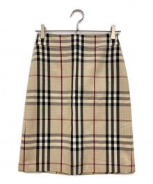 BURBERRY BLUE LABEL（バーバリー ブルー レーベル）の古着「ノバチェックスカート」｜ベージュ
