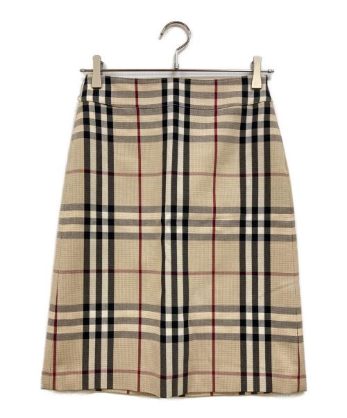 BURBERRY BLUE LABEL（バーバリー ブルー レーベル）BURBERRY BLUE LABEL (バーバリー ブルー レーベル) ノバチェックスカート ベージュ サイズ:36の古着・服飾アイテム