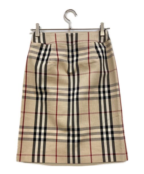 BURBERRY BLUE LABEL（バーバリー ブルー レーベル）BURBERRY BLUE LABEL (バーバリー ブルー レーベル) ノバチェックスカート ベージュ サイズ:36の古着・服飾アイテム