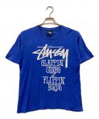 stussyステューシー）の古着「slappin curbs プリントTシャツ」｜ブルー