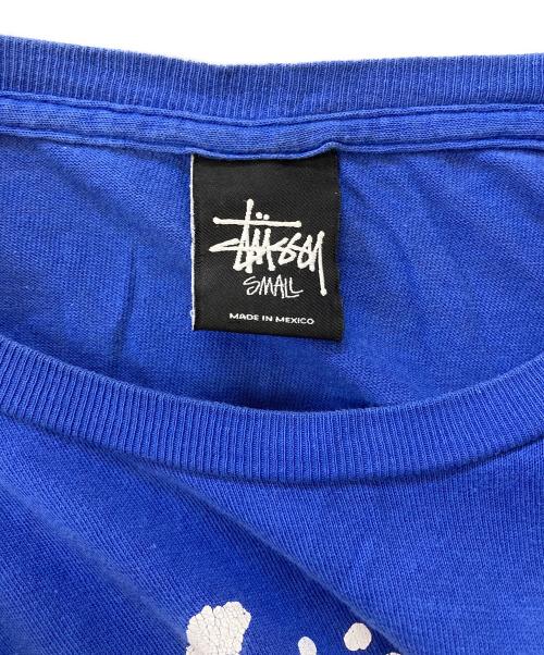 stussy（ステューシー）stussy (ステューシー) slappin curbs プリントTシャツ ブルー サイズ:Sの古着・服飾アイテム