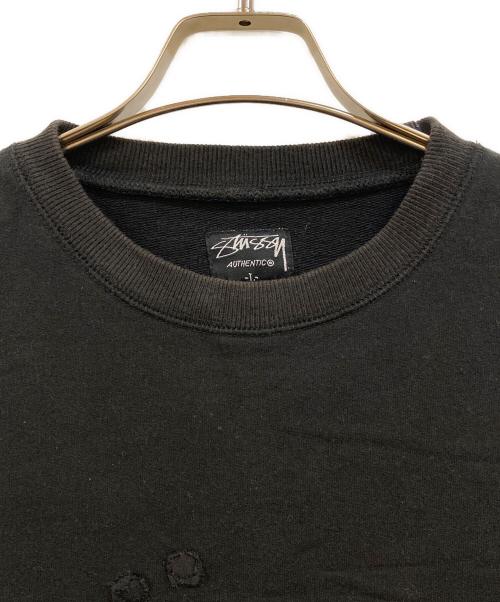 stussy（ステューシー）stussy (ステューシー) 00'sロゴスウェット ブラック サイズ:Lの古着・服飾アイテム
