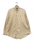 RALPH LAURENラルフローレン）の古着「90s BLAIRE ポニー刺繍BDシャツ」｜ベージュ