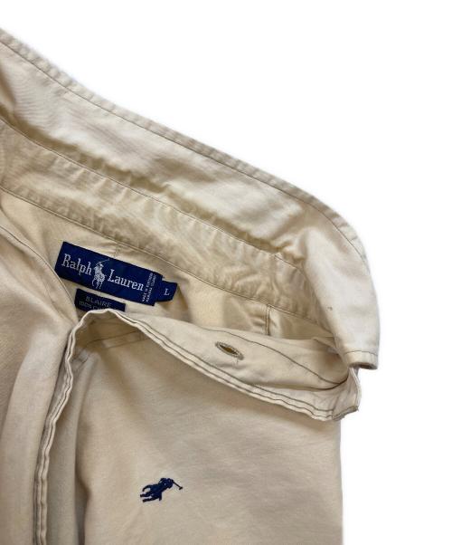 RALPH LAUREN（ラルフローレン）RALPH LAUREN (ラルフローレン) 90s BLAIRE ポニー刺繍BDシャツ ベージュ サイズ:Lの古着・服飾アイテム