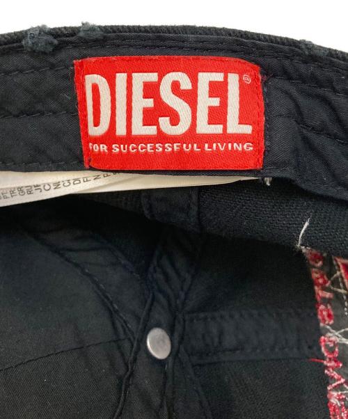 DIESEL（ディーゼル）DIESEL (ディーゼル) ロゴ刺繍キャップ ブラック サイズ:02の古着・服飾アイテム
