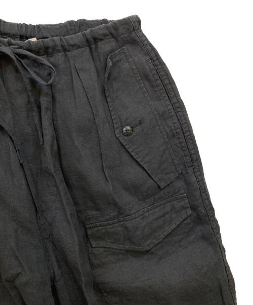 ticca（ティッカ）TICCA (ティッカ) リネンカーゴパンツ ブラック サイズ:Fの古着・服飾アイテム