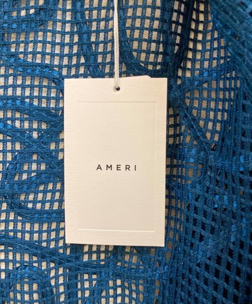 Ameri（アメリ）AMERI (アメリ) MEDI TAPE EMBROIDERY MESH ボタンレスジャケット ブルー サイズ:Free 未使用品の古着・服飾アイテム