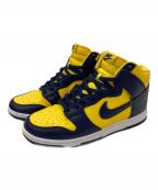 NIKEナイキ）の古着「Dunk High Retro SE "Michigan"」｜ネイビー×イエロー