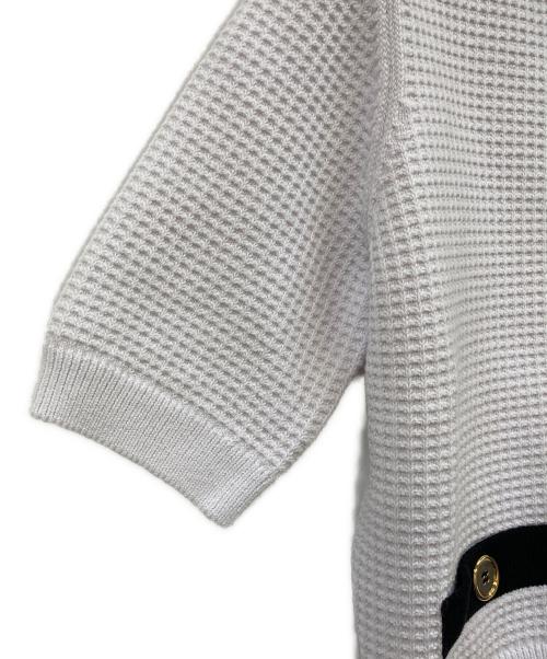 patou（パトゥ）patou (パトゥ) 半袖ニットカーディガン ホワイト サイズ:Sの古着・服飾アイテム